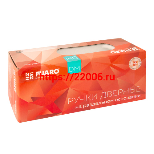 Ручка Fuaro (Фуаро) раздельная K.DM51.FLASH (FLASH DM) CP/WH-19 хром/белый фото 3