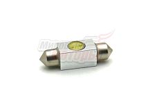 Лампа 12 В T11х36, 1 светодиод повышенной мощности 1W, двухцокольная, подсветки, белая