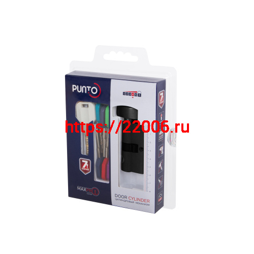 Цилиндровый Punto (Пунто) механизм MaxPro7002Knob52mm(21+10+21) GR графит 7key с вертушкой фото 2