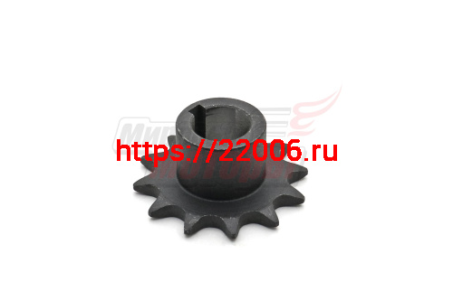 Звезда ведущая 12z мотобуксировщика (d=22мм, шаг 15,875, шпонка 6мм)