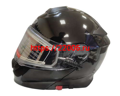 Шлем модуляр COBRA EC H271, черный глянцевый СНЕГОХОДНЫЙ, размер M фото 3