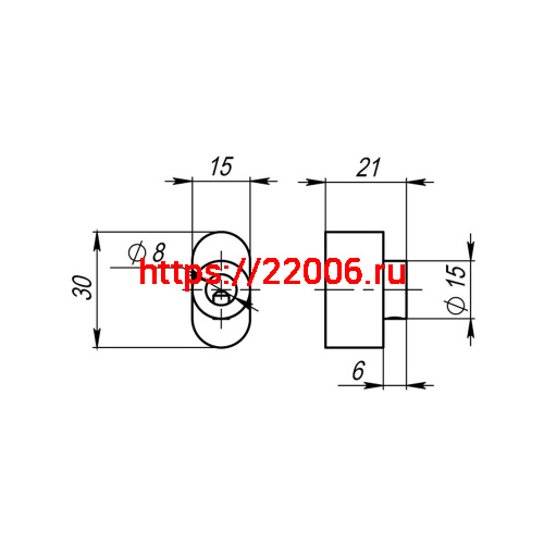 Вертушка Armadillo (Армадилло) на шток цилиндра T.Knob-S (CB-S) GP-2 золото фото 3