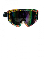 Очки 815-33 оправа белая, линза радужная резинка черная