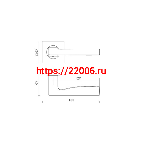 Ручка Fuaro (Фуаро) раздельная K.KM52.ROCK (ROCK KM) SSC-16 сатинированный хром фото 2