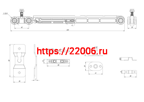 Комплект Armadillo (Армадилло) для раздвижных профильных дверей SLD.Comfort-PRO.SET2.PROF soft close/80 фото 4
