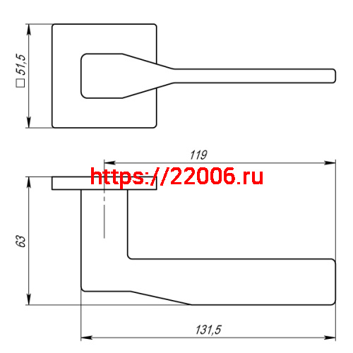 Ручка Armadillo (Армадилло) раздельная K.USS52.GRAND (GRAND USS) WH-19 белый фото 2