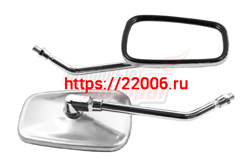 Зеркала (009) металл квадр. хром (стойка торчит) d=10 мм (в уп. 50 пар)