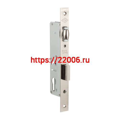 Корпус Kale kilit (Кале килит) узкопрофильного замка с роликовой защёлкой 155 (30 mm) w/b (никель)