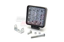 Фара светодиодная 48W 16 диодов SMD, 35мм квадрат. мет. корпус, ближний свет (Flood)