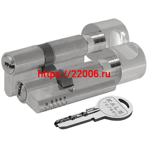 Цилиндровый механизм Kale kilit (Кале килит) с вертушкой 164 OBS SCE/81 (26+10+45) mm никель 5 кл. фото 3