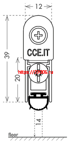 Автоматический Armadillo (Армадилло) порог EASY TREND SQ cod. ASTDSQ, B4/1030 фото 2