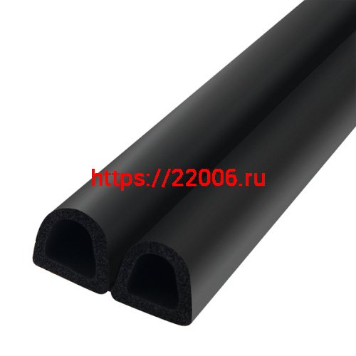 Самоклеящийся Trelleborg (Треллеборг) уплотнитель, профиль D-100 9x8 мм, черный (бобина 100 м)