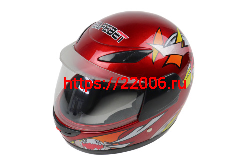 Шлем SAFEBET HF-908 красный TB "S,M,L,XL,XXL" (интеграл, детский)