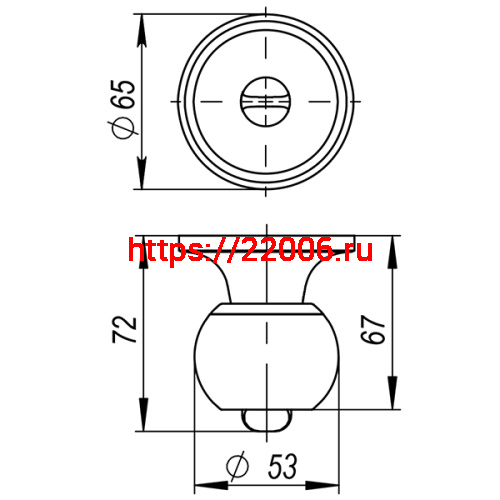 Ручка Ajax (Аякс) защелка DK682 CP-BK (6082 CP-B) (фик.) хром фото 4