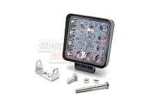 Фара светодиодная 48W 16 диодов SMD, 35мм квадрат. мет. корпус, дальний свет (Spot)
