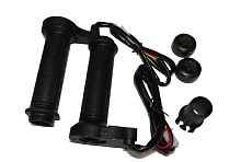 Ручки руля с подогревом в сборе (пр/лев) под диам. 22мм, проводка, тумблер (2 полож),