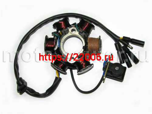 Статор генератора 139FMB (6 катушек + 5 проводов) Статор генератора 139FMB (6 катушек + 5 проводов)