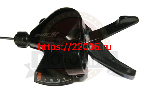 Шифтер Shimano Alivio M3100, правый, 9 скоростей, трос 2050мм, ASLM3100RA