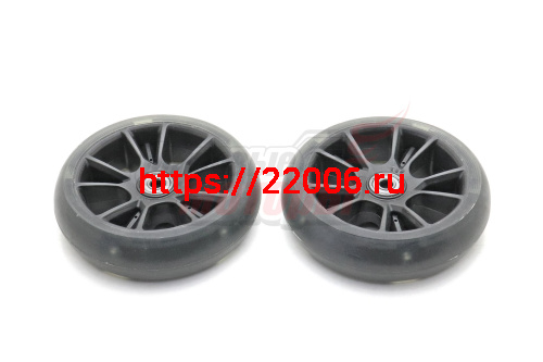 Колеса для самокатов 135*38мм на промподшипниках (PU, цвет: черный) (пара)