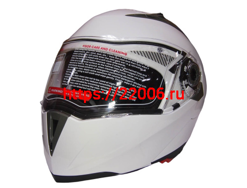 Шлем модуляр COBRA JK105, белый(3), с очками, размеры M