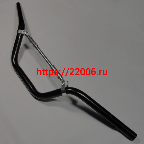 Руль Альфа черного цвета  (ТЮНИНГ) (L-720mm, d-22mm)