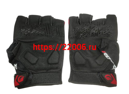 Перчатки PRO-BIKER MCS-57B без пальцев (чёрно-красные), р-р M фото 2